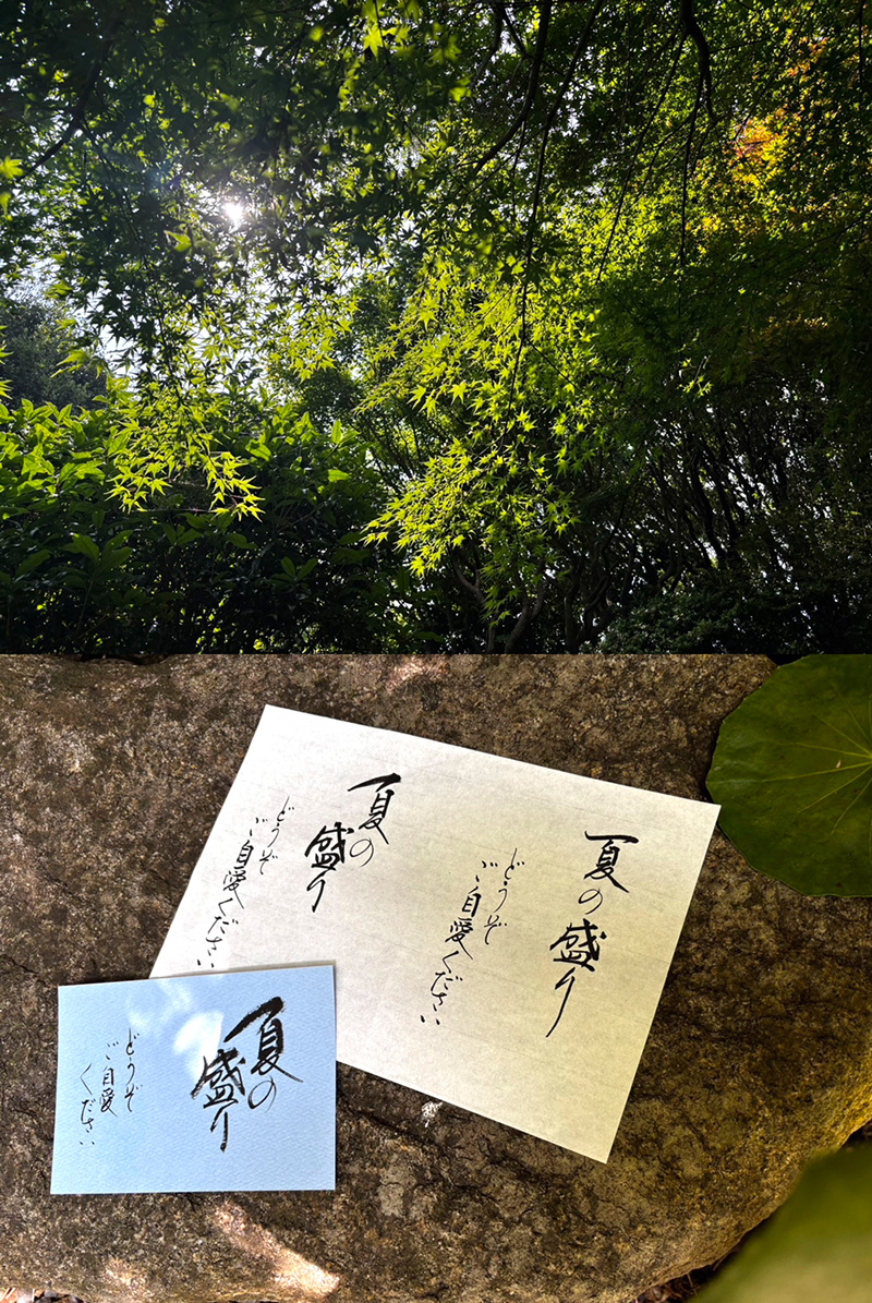 高田桂帆デザイン書クラス　7月のレッスン ＜暑中お見舞い＞